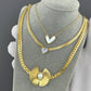 Hearts Necklace, 18K Gold Plated Steel