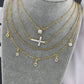 Crosses Necklace, 18K Gold Plated Steel