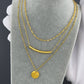 Necklace, 18K Gold Plated Steel