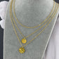 Necklace, 18K Gold Plated Steel