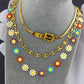 Necklace, 18K Gold Plated Steel