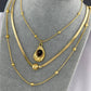 Necklace, 18K Gold Plated Steel