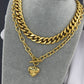 Necklace, 18K Gold Plated Steel
