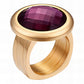 Ring, 18K Gold Plated Steel