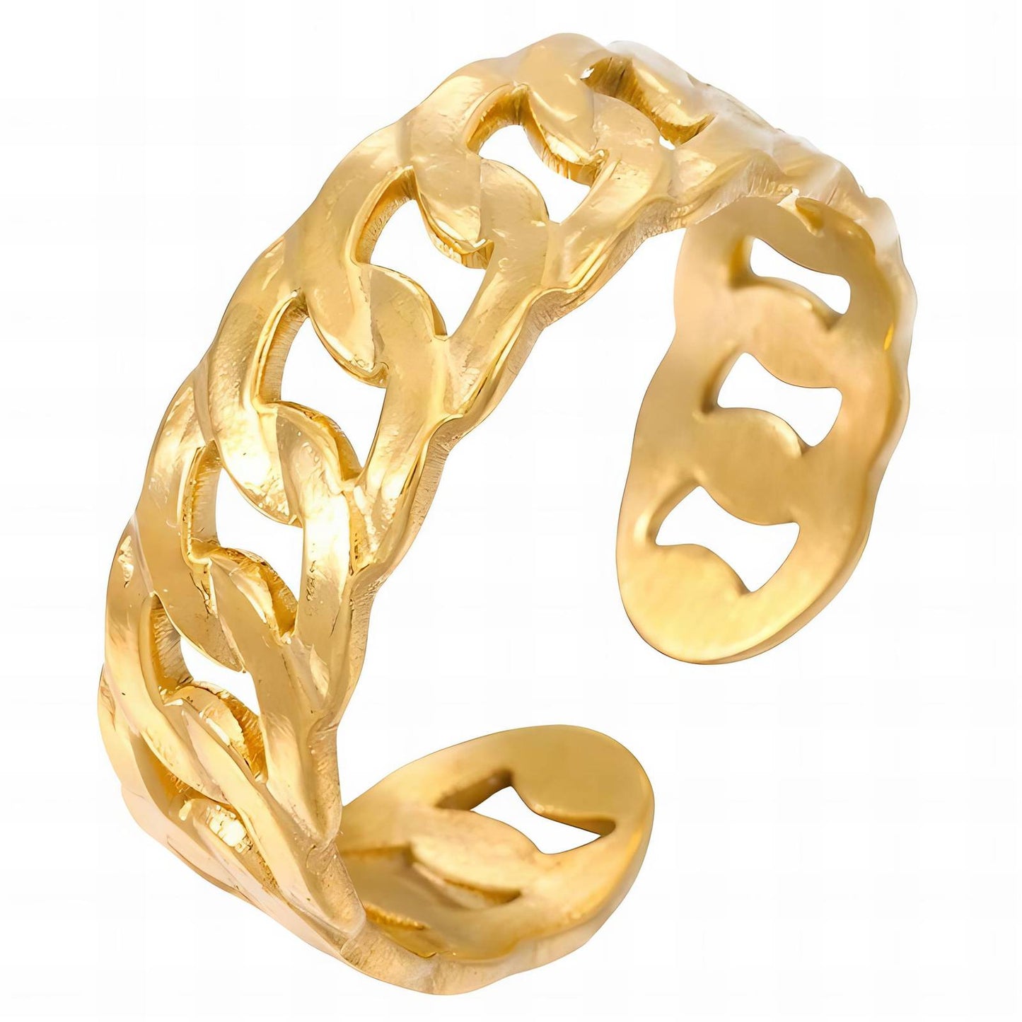 Ring, 18K Gold Plated Steel