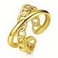Ring, 18K Gold Plated Steel