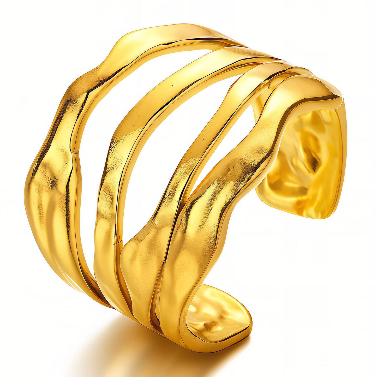Ring, 18K Gold Plated Steel