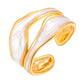 Ring, 18K Gold Plated Steel