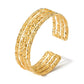 Bracelet, 18K Gold Plated Steel
