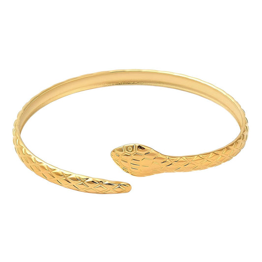 Snake Bracelet, 18K Gold Plated Steel