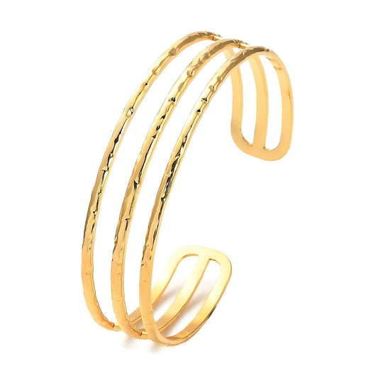 Bracelet, 18K Gold Plated Steel