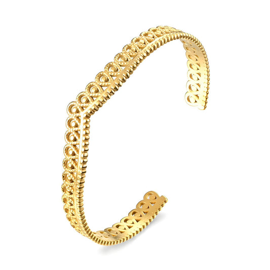 Bracelet, 18K Gold Plated Steel