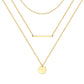 Necklace, 18K Gold Plated Steel