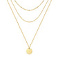 Necklace, 18K Gold Plated Steel