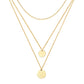 Necklace, 18K Gold Plated Steel