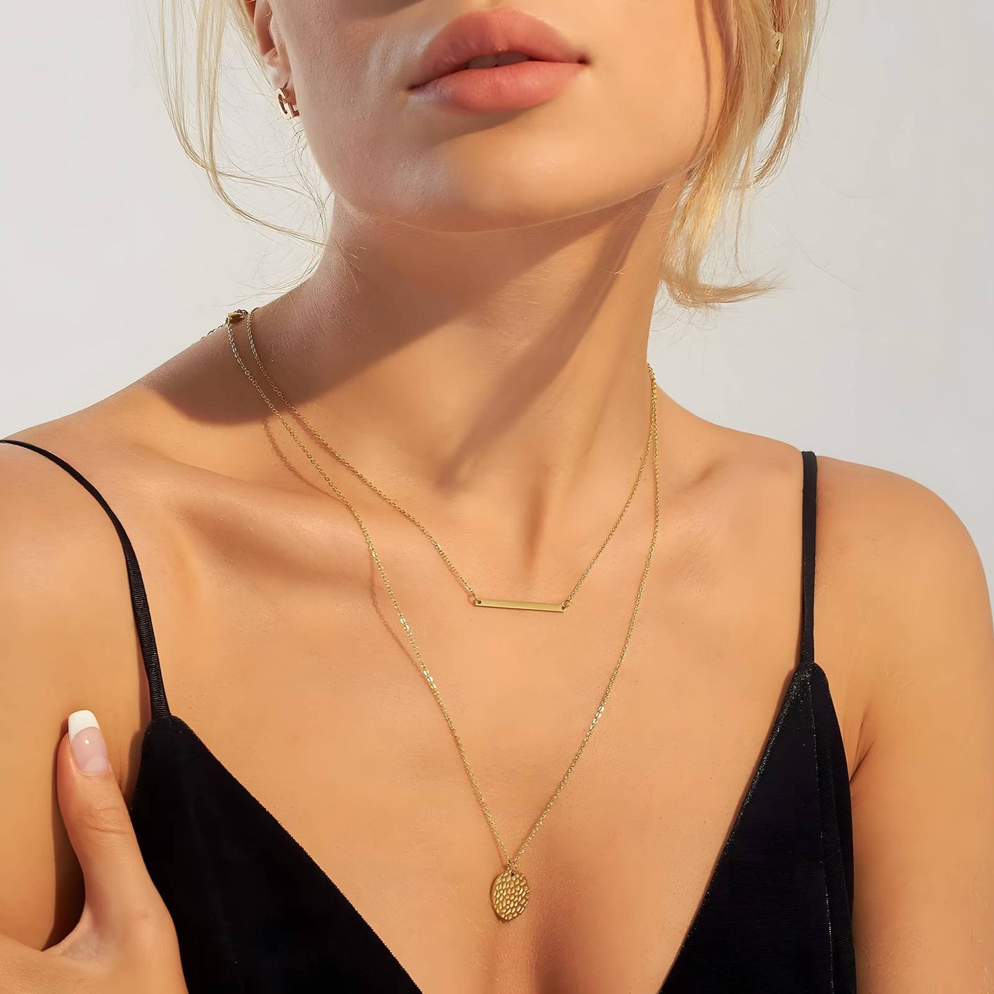 Necklace, 18K Gold Plated Steel