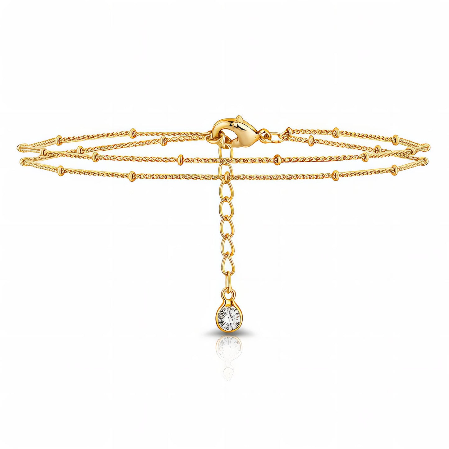 Bracelet, 18K Gold Plated Steel