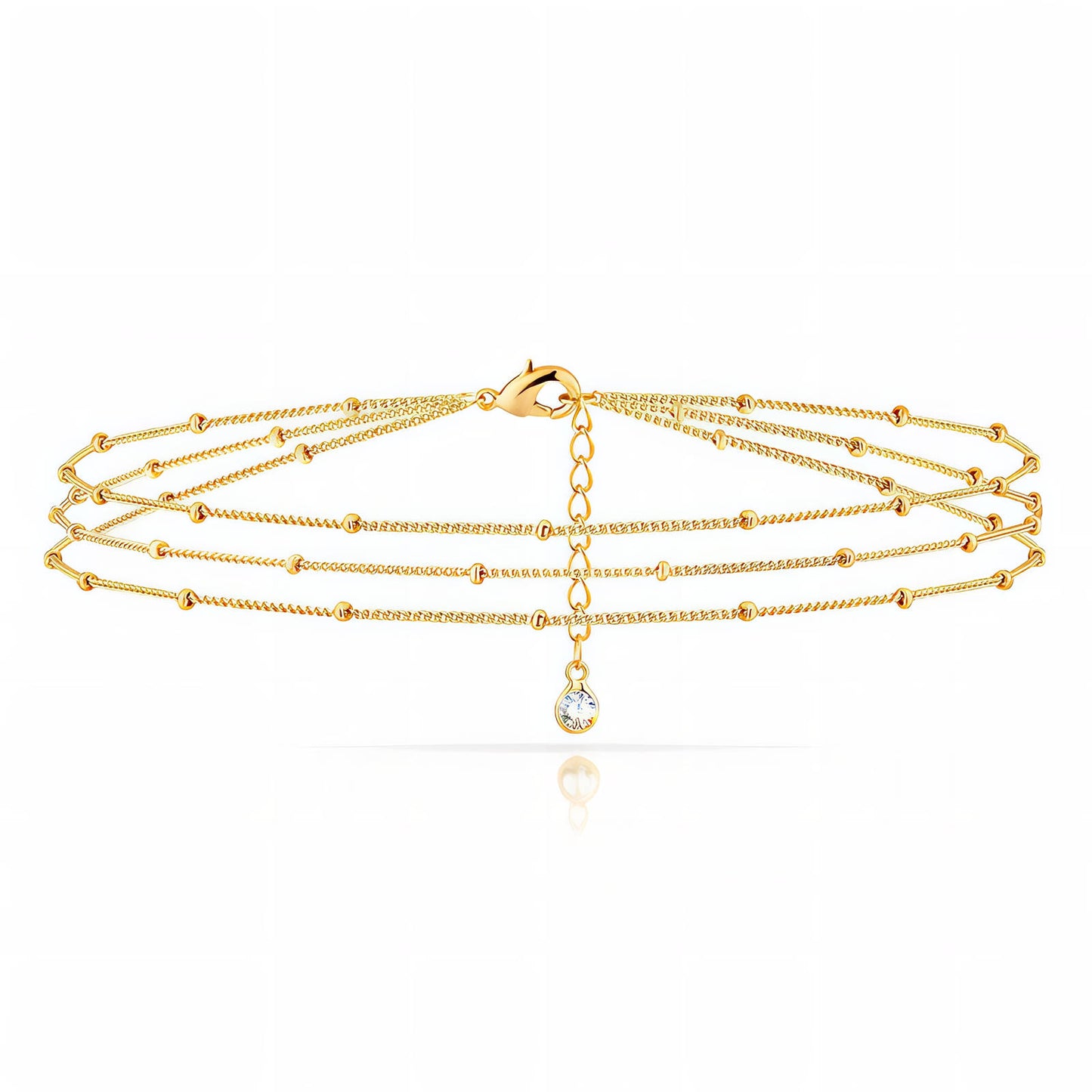 Bracelet, 18K Gold Plated Steel