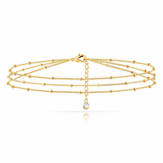Bracelet, 18K Gold Plated Steel