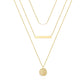 Necklace, 18K Gold Plated Steel