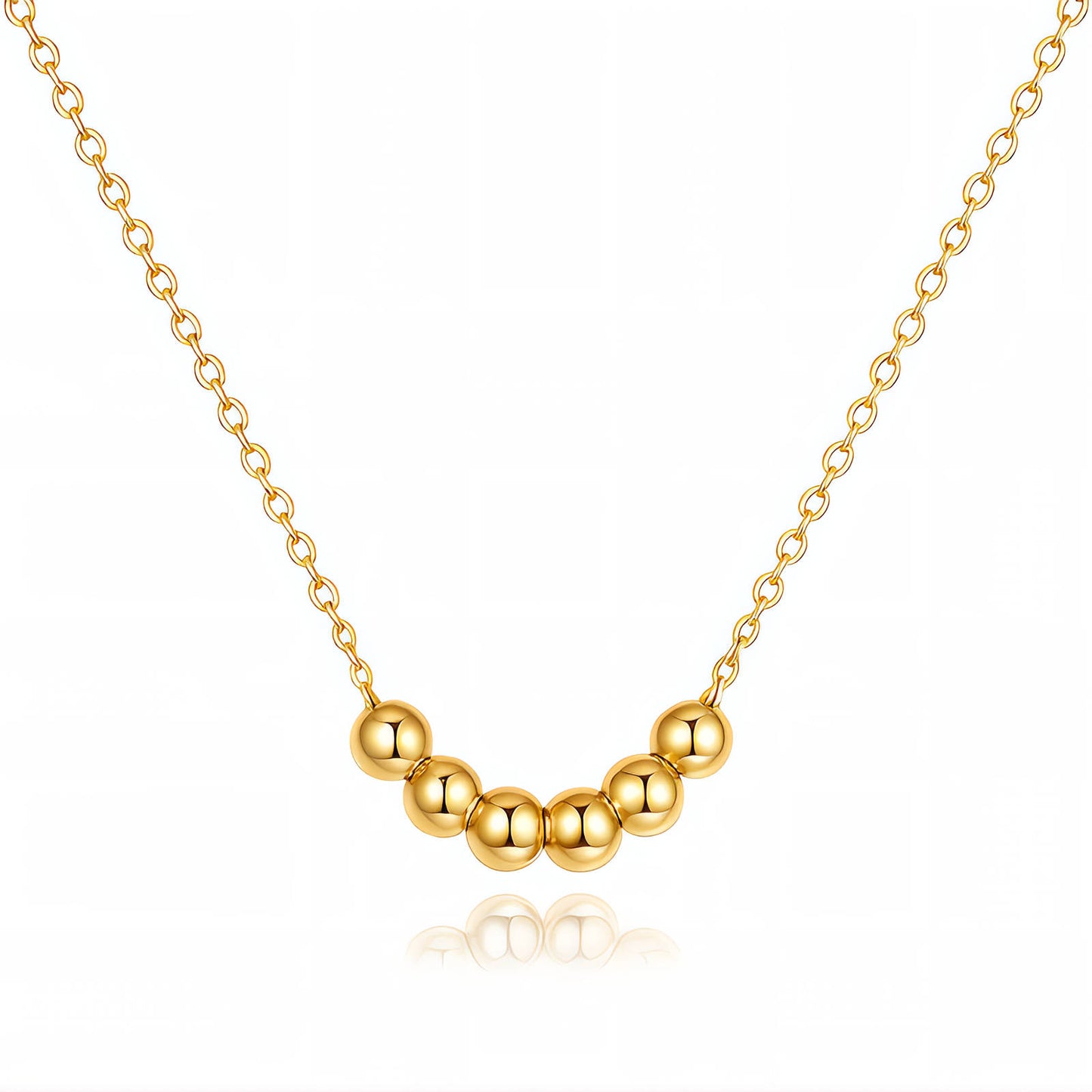 Necklace, 18K Gold Plated Steel