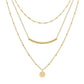 Necklace, 18K Gold Plated Steel
