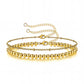 Bracelet, 18K Gold Plated Steel