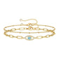 Evil Eye Bracelet, 18K Gold Plated Steel