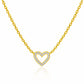 Hearts Necklace, 18K Gold Plated Steel