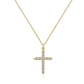 Cross Necklace, 18K Gold Plated Steel