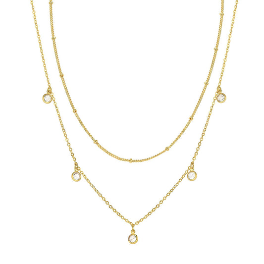 Necklace, 18K Gold Plated Steel