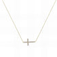 Crosses Necklace, 18K Gold Plated Steel