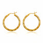 Earrings, 18K Gold Plated Steel