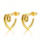 Earrings, 18K Gold Plated Steel
