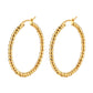 Earrings, 18K Gold Plated Steel