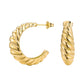 Earrings, 18K Gold Plated Steel
