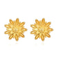 Flowers Earrings, 18K Gold Plated Steel