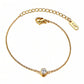 Bracelet, 18K Gold Plated Steel