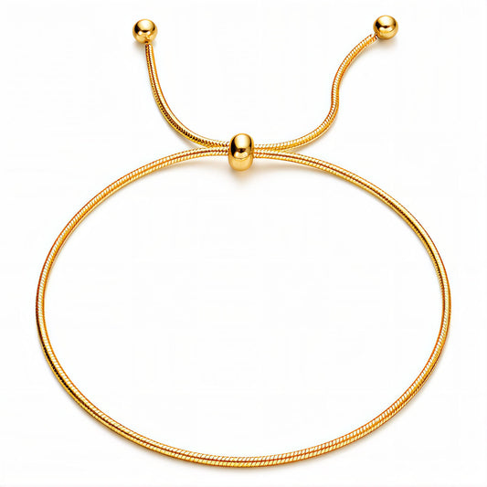 Bracelet, 18K Gold Plated Steel