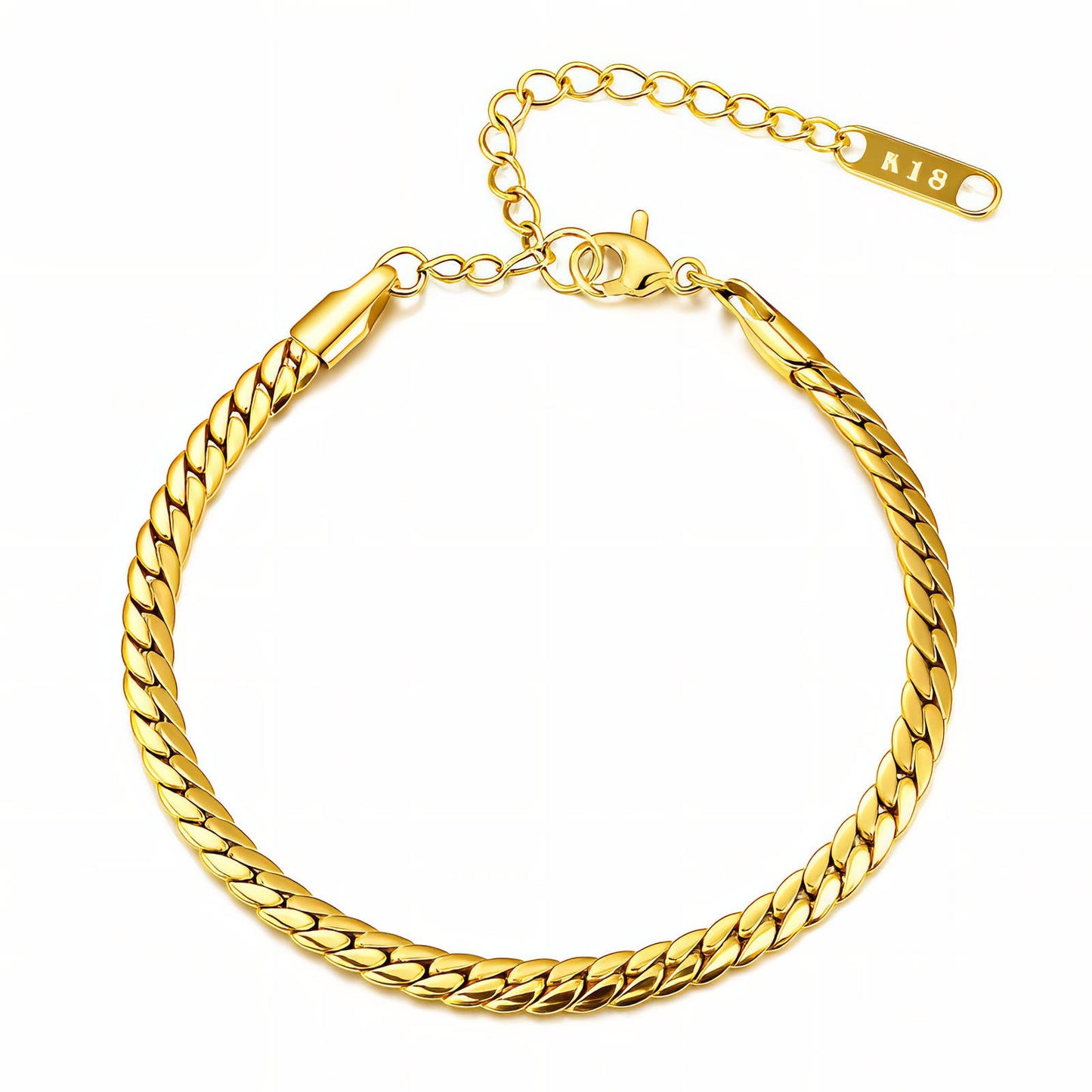 Bracelet, 18K Gold Plated Steel