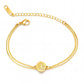 Bracelet, 18K Gold Plated Steel
