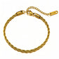 Bracelet, 18K Gold Plated Steel
