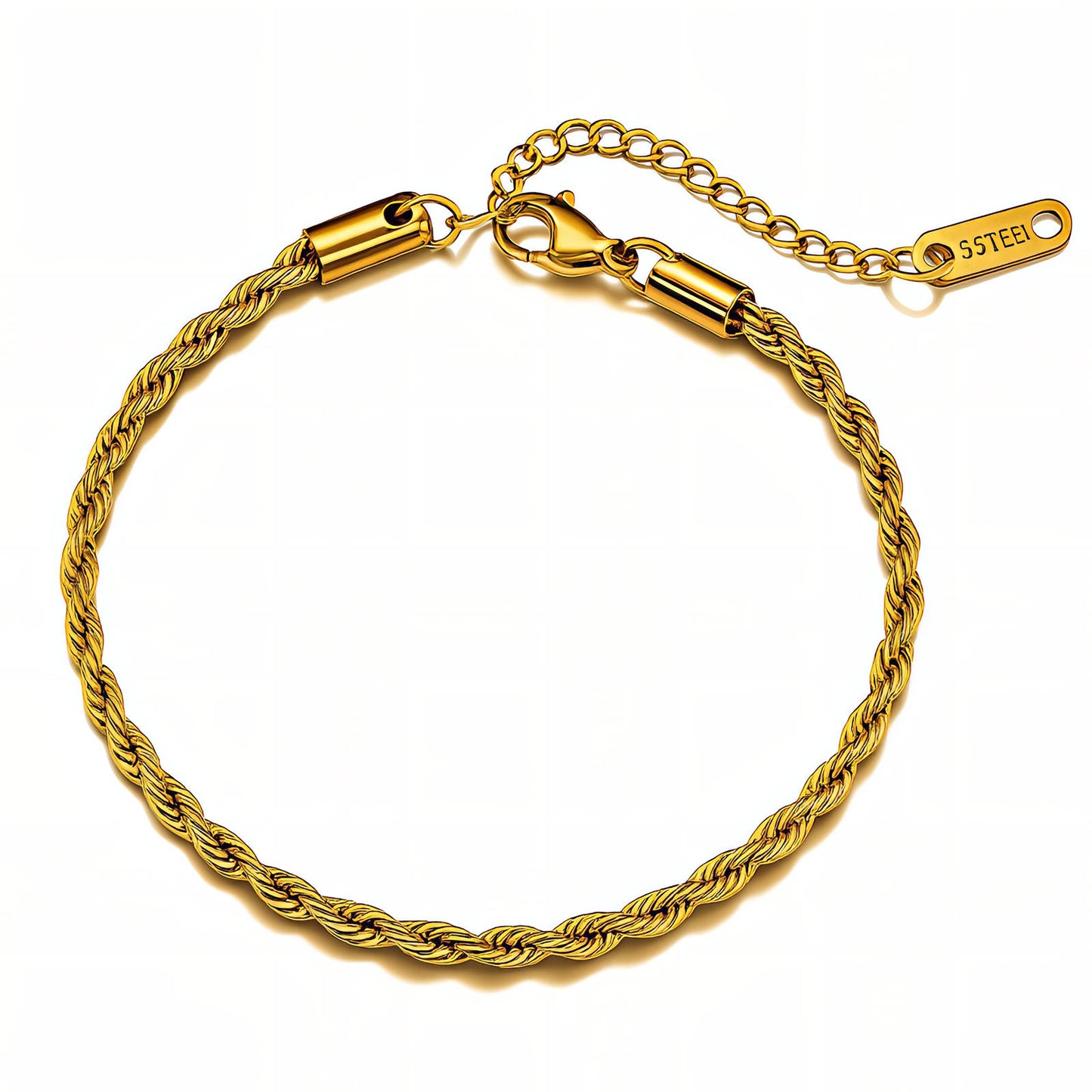Bracelet, 18K Gold Plated Steel