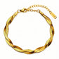 Bracelet, 18K Gold Plated Steel