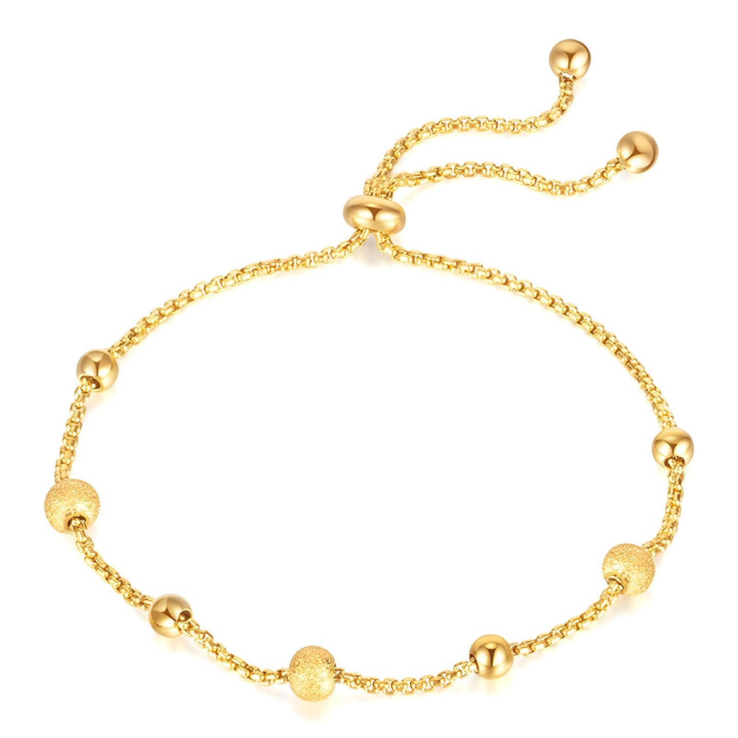 Bracelet, 18K Gold Plated Steel