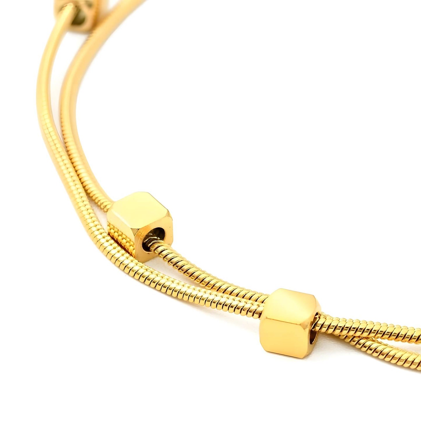 Bracelet, 18K Gold Plated Steel