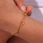 Bracelet, 18K Gold Plated Steel