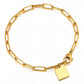 Bracelet, 18K Gold Plated Steel