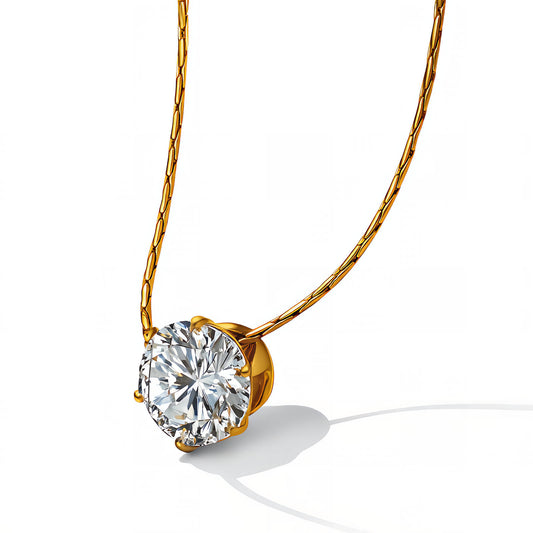 Necklace, 18K Gold Plated Steel