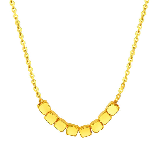 Necklace, 18K Gold Plated Steel